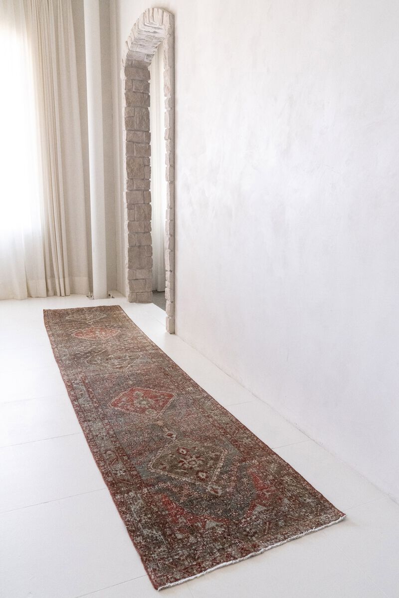 District Loom Vintage Persian Heriz Karaja runner rug-Fergus