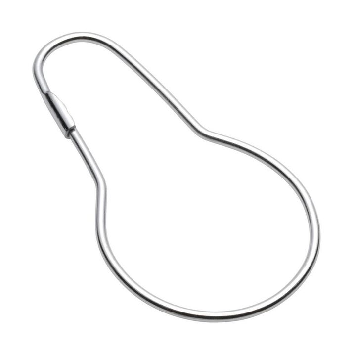 Carnation Home Fashions "EZ Glide" Shower Curtain Hooks in Chrome - Chrome