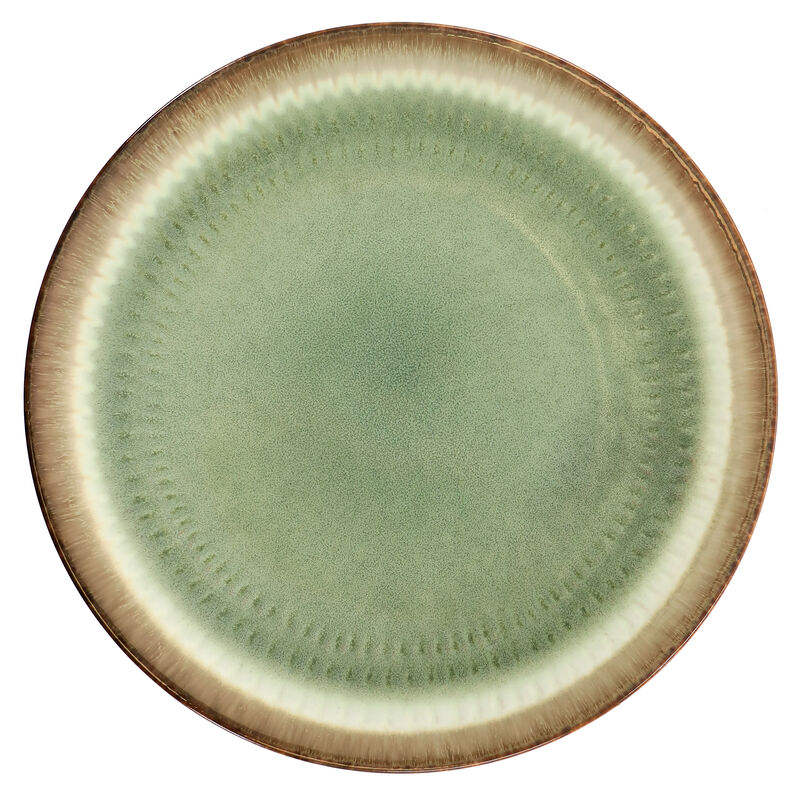 Gibson Elite Moonstruck 16 Piece Ceramic Dinnerware Set in Green