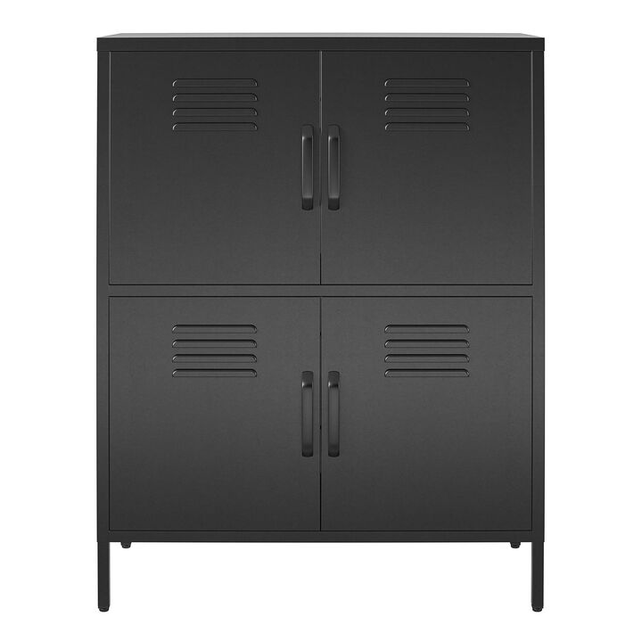 Shadwick 4 Door Metal Locker Style Accent Storage Cabinet