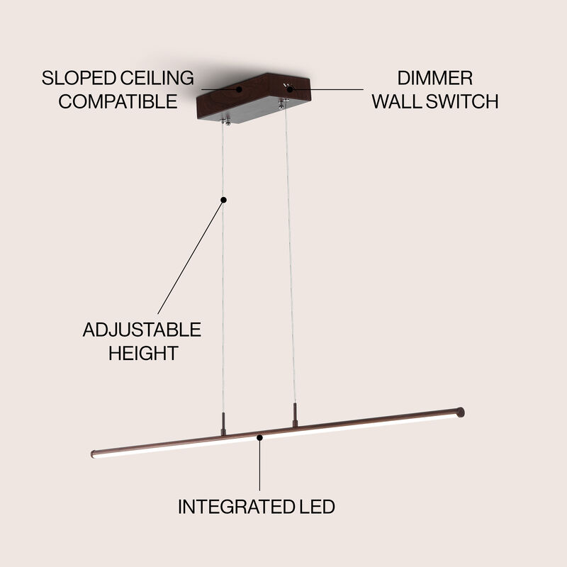 Conley Dimmable Adjustable Integrated LED Metal Linear Pendant