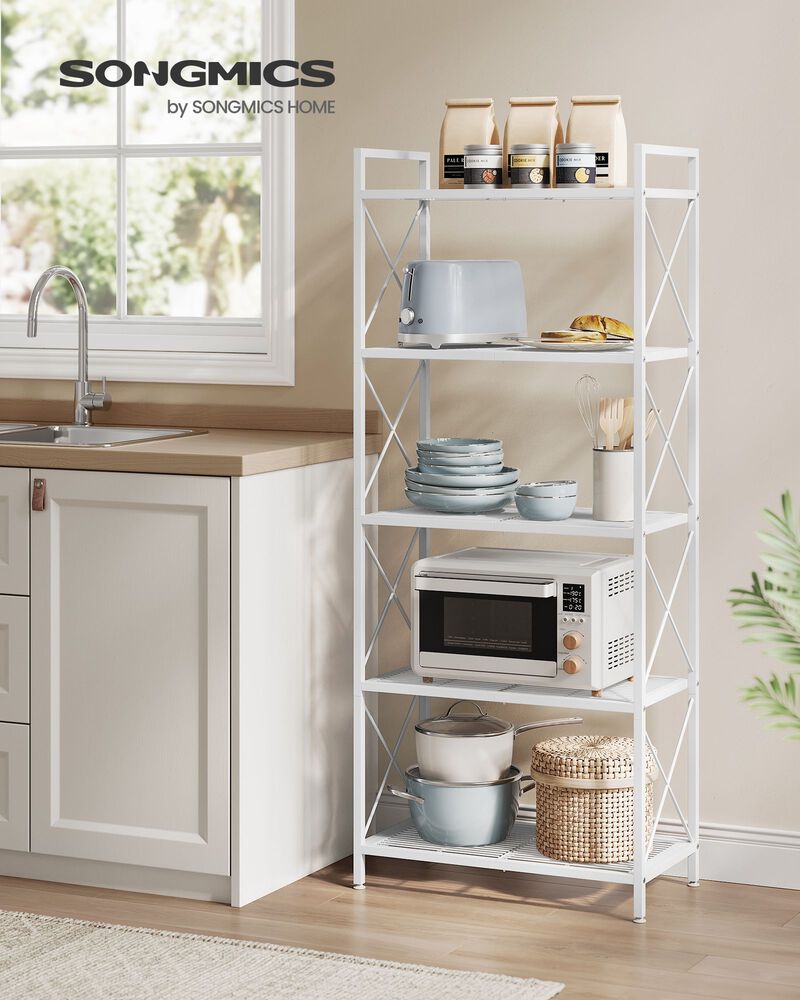 23.6" Wide Storage Rack with X Side Frames Cloud White