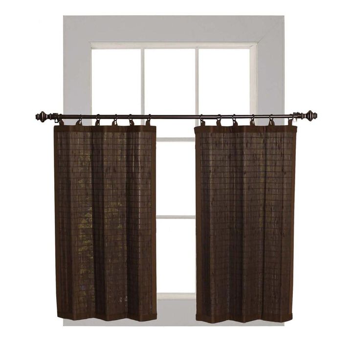 Versailles Patented Ring Top Bamboo Panel Series Tier Set - 40x36", Espresso