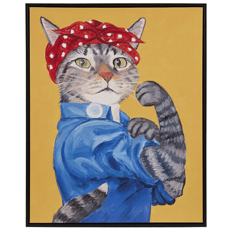 Gracie Mills Mcbride Pet Framed Canvas Wall Art