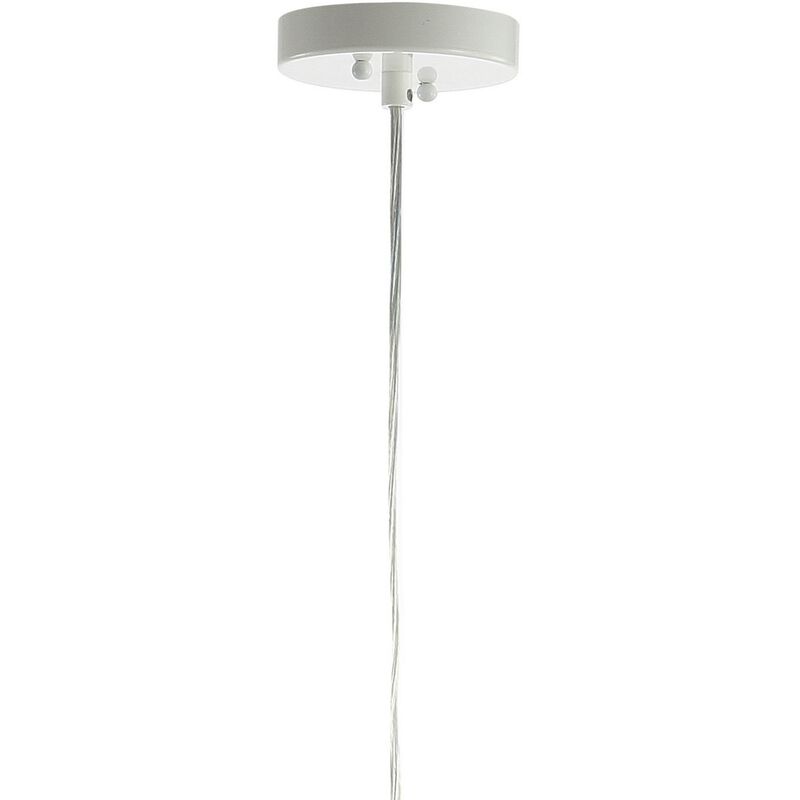 Stork 19" Feather Metal Adjustable LED Pendant, White