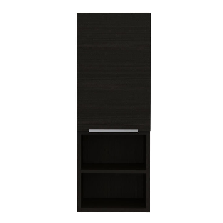 Kingston Rectangle 2-Shelf Medicine Cabinet Black Wengue