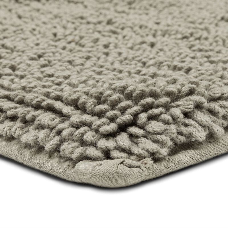 Classic Cotton Ii Silver 1' 9" x 2' 10" Bath Mat