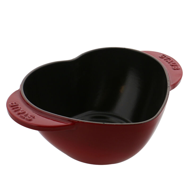 Staub Cast Iron 1.75-qt Heart Cocotte - Cherry