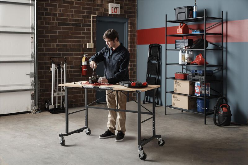 SmartFold Portable Steel Workbench / Folding Utility Table