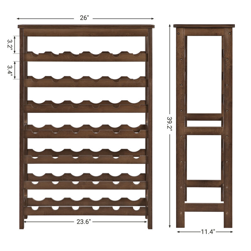 Free-Standing Floor Wine Rack - Stylish and Functional Storage Solution for Your Wine Collection