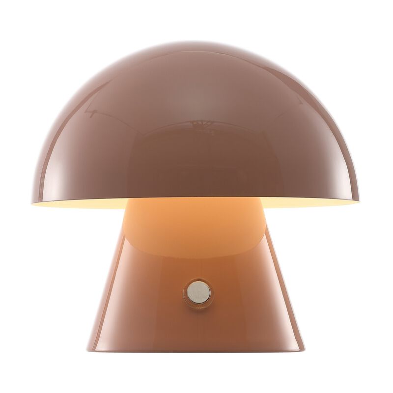 Porcini Contemporary Bohemian Rechargeablecordless Iron Integrated LED Mushroom Table Lamp