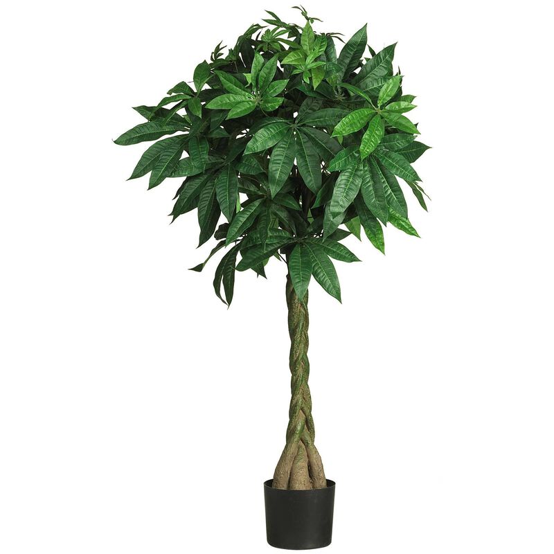 Nearly Natural 51-in Braided Money Tree w/370 Lvs