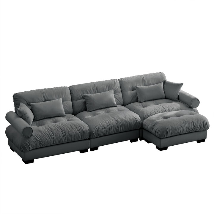 Merax Luxury Modular Sectional Sofa Couch,Oversized L Shaped Cloud Couch for Living Room