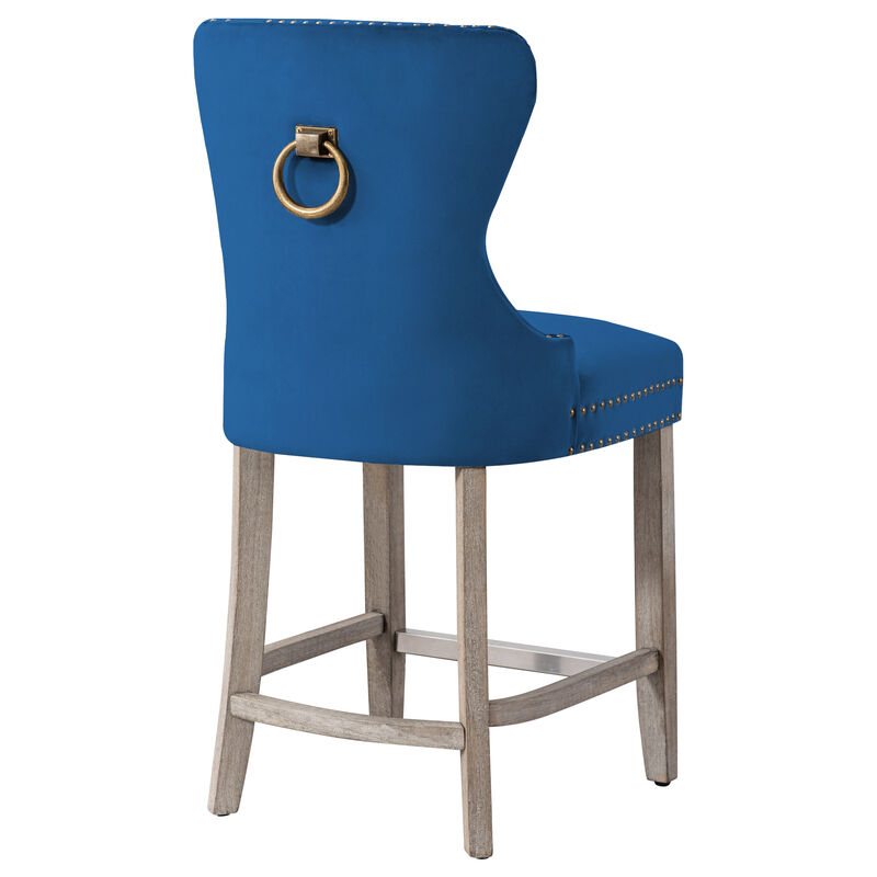 WestinTrends 24" Tufted Velvet Counter Stool