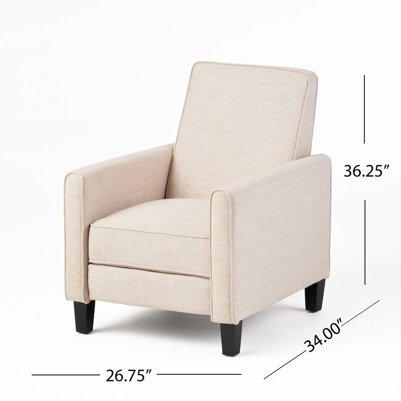 Merax Linen Fabric Manual Recliner Chair