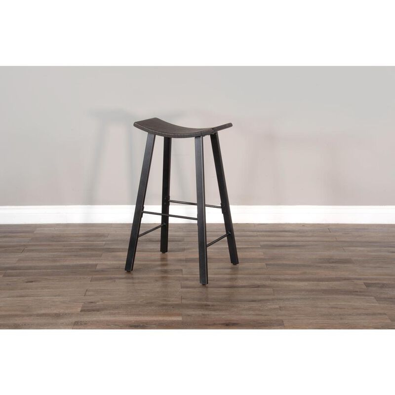 Sunny Designs Saddle Seat Metal Barstool