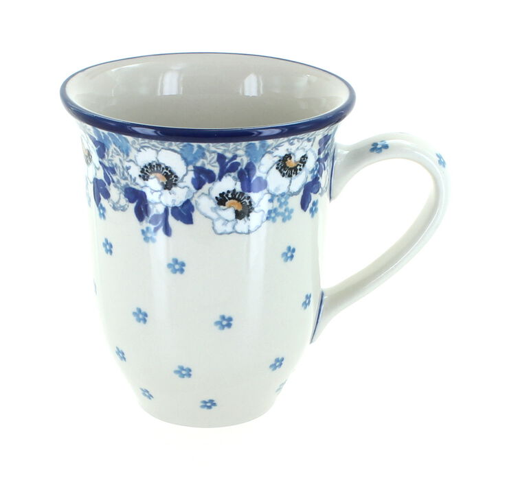 Blue Rose Polish Pottery Sapphire Fields Large Coffee Mug