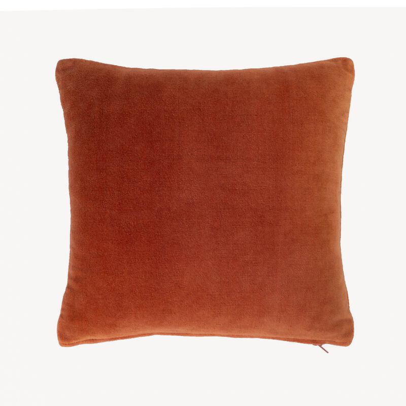 Red Bee Silk Velvet Throw Pillow, 12" X 12"
