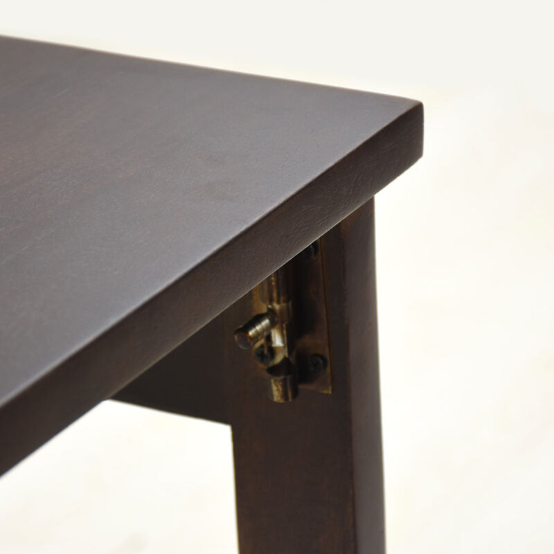 Handmade 100% Mango Wood Knock Down Dark Walnut Color Rectangular Shaped Indoor Study Table