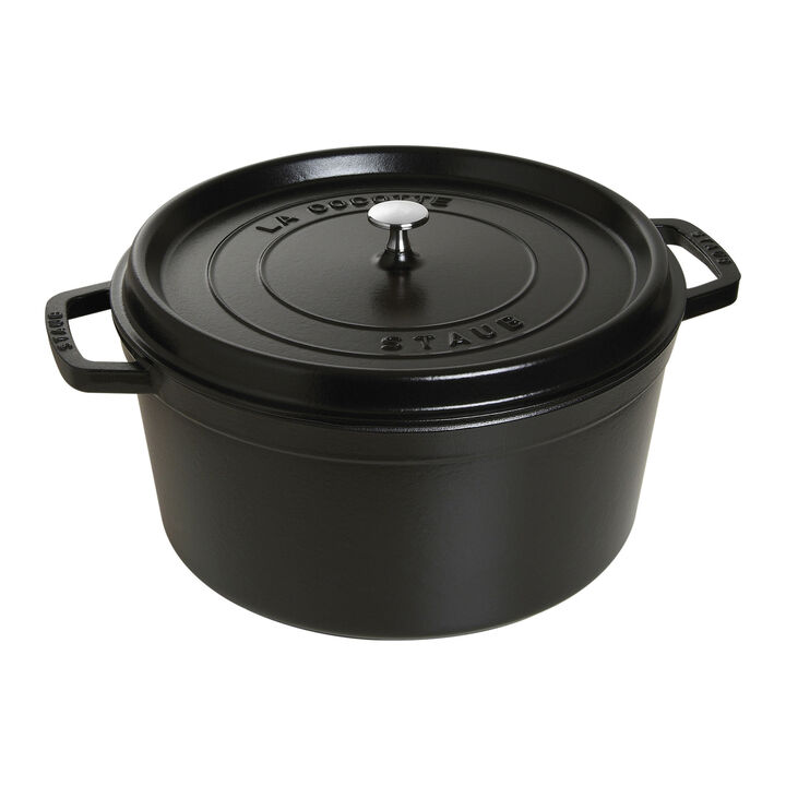 Staub Cast Iron 13.25-qt Round Cocotte - Graphite Grey