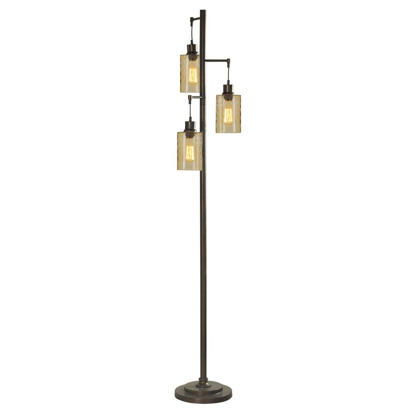Dimpled Glass Floor Lamp (Set of 2)