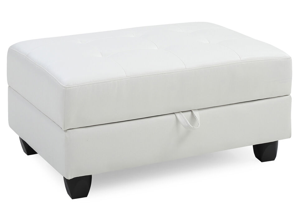 Revere Faux Leather Upholstered Storage Ottoman