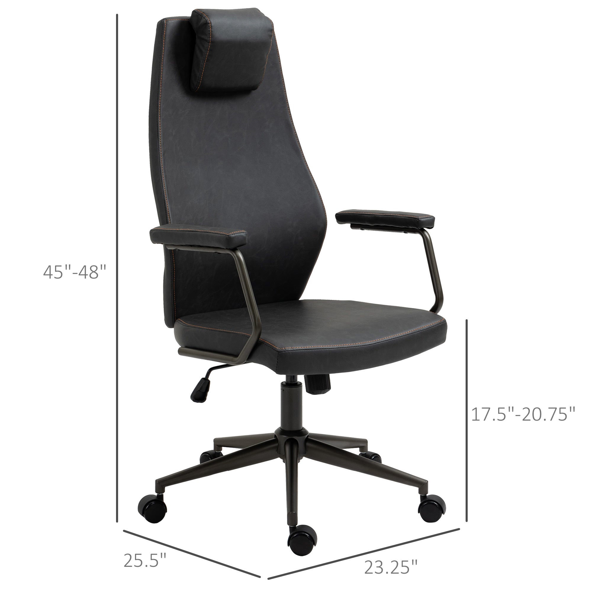 Halifax North America 44 High Office Chair Ergonomic Desk Chair with Rotate Headrest | Mathis Home