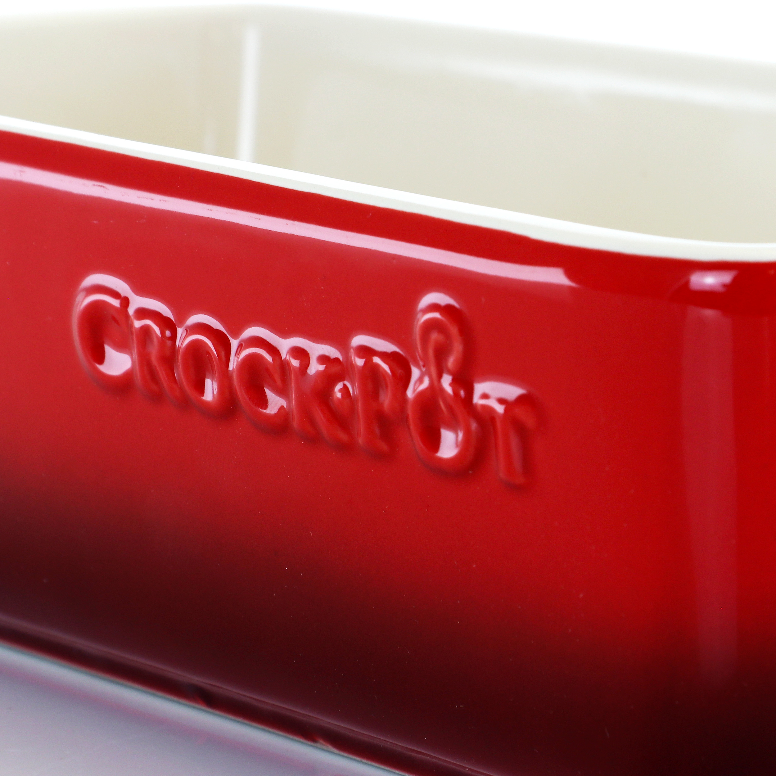 Crock Pot Artisan 1.25 Quart Rectangle Stoneware Bake Pan in Red