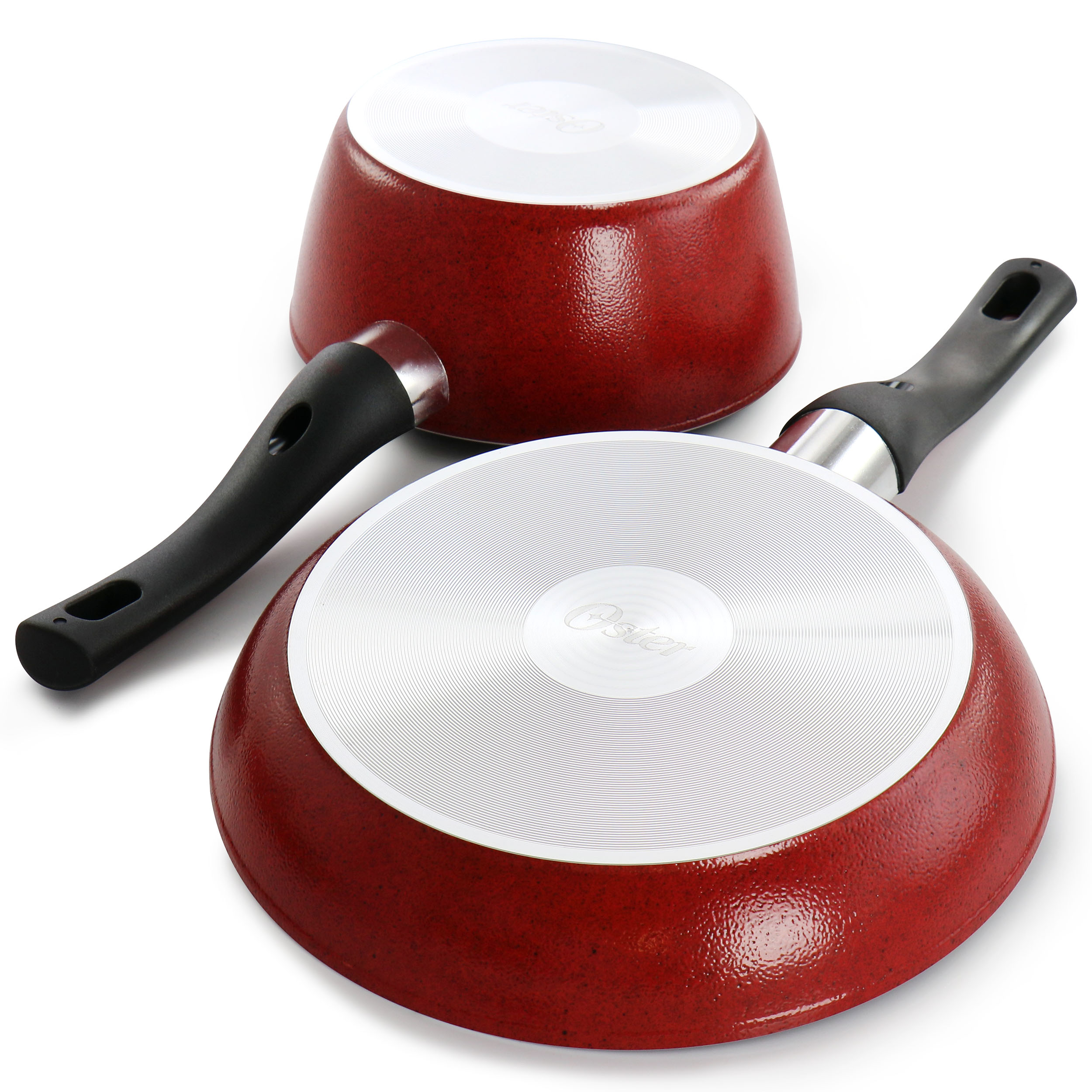 Oster 128653.07 7 Piece Non Stick Aluminum Cookware Set in Red