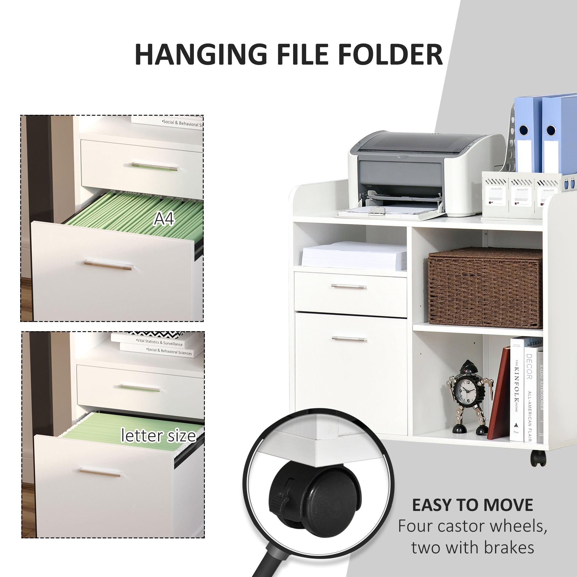 Mayline 8348A3 File Cabinet with Receding Door and 7 Shelves