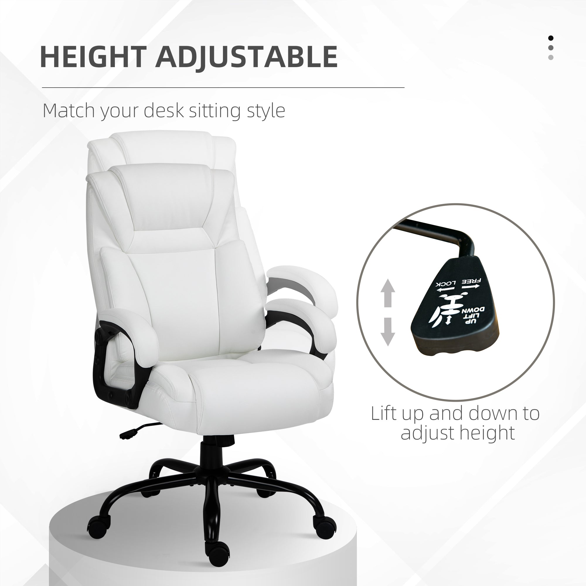 Halifax North America 500lbs Big and Tall 43.75 High Office Chair with Wide Seat | Mathis Home