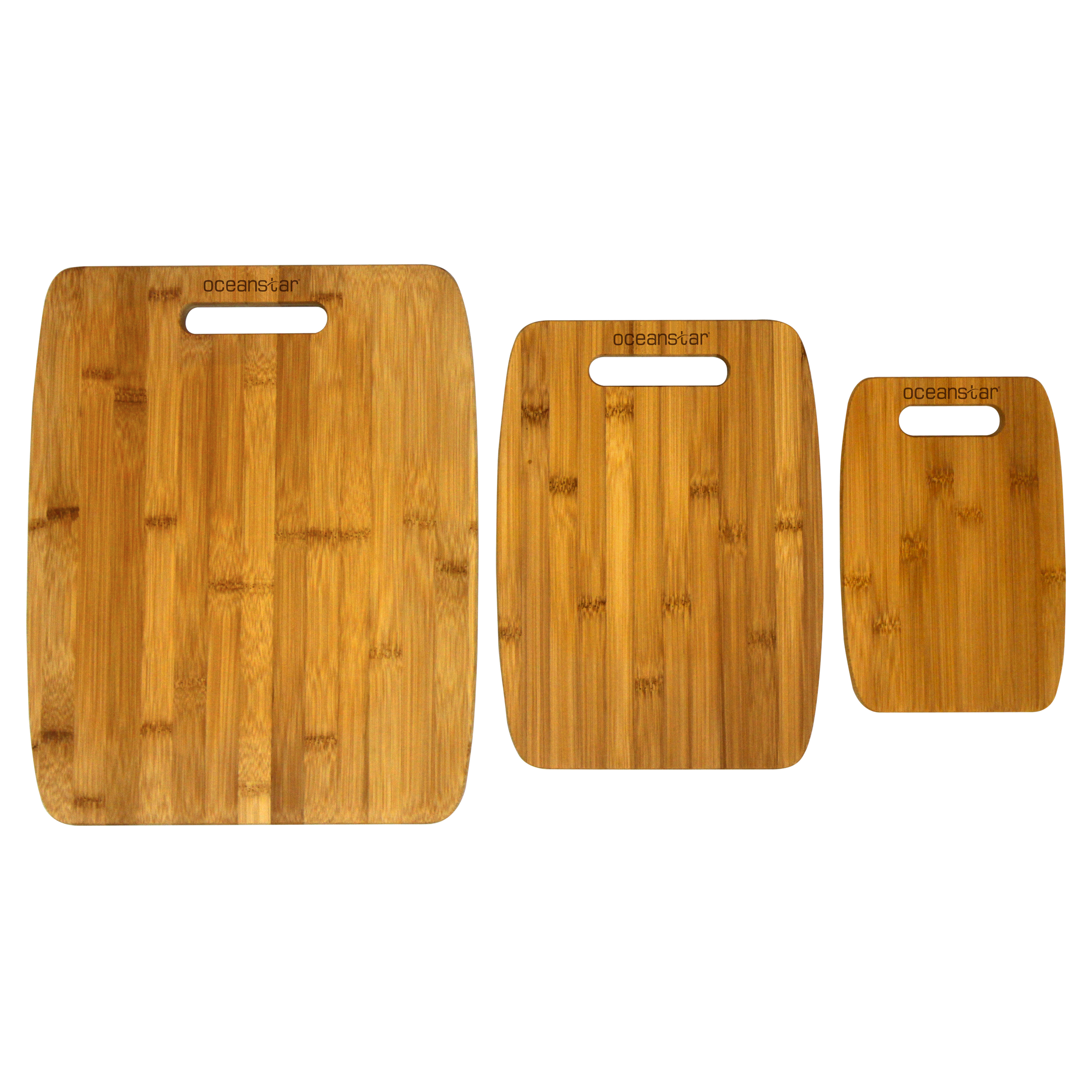 Oceanstar 3-Piece Bamboo Cutting Board Set