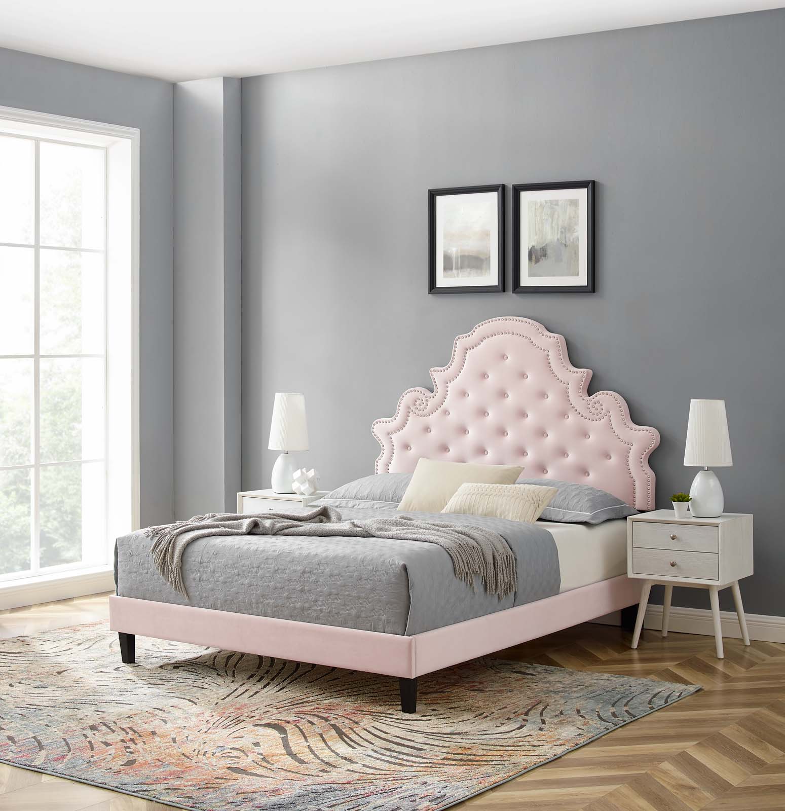 Boyden victoria online upholstered platform bed