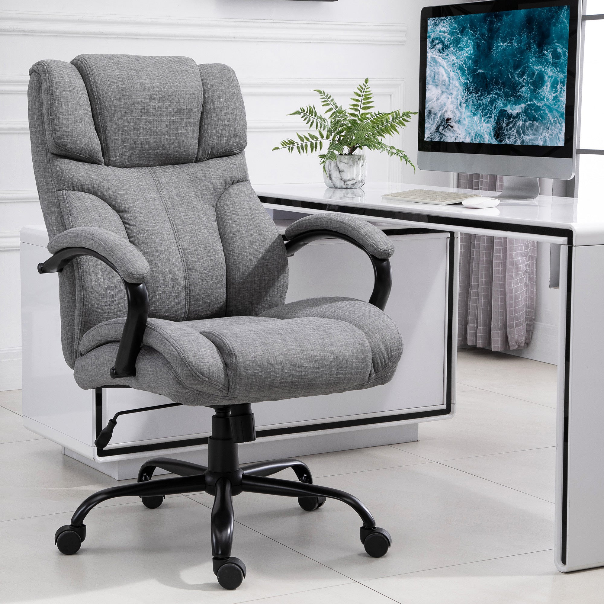 Halifax North America 500lbs Big and Tall 43.75 High Office Chair with Wide Seat | Mathis Home