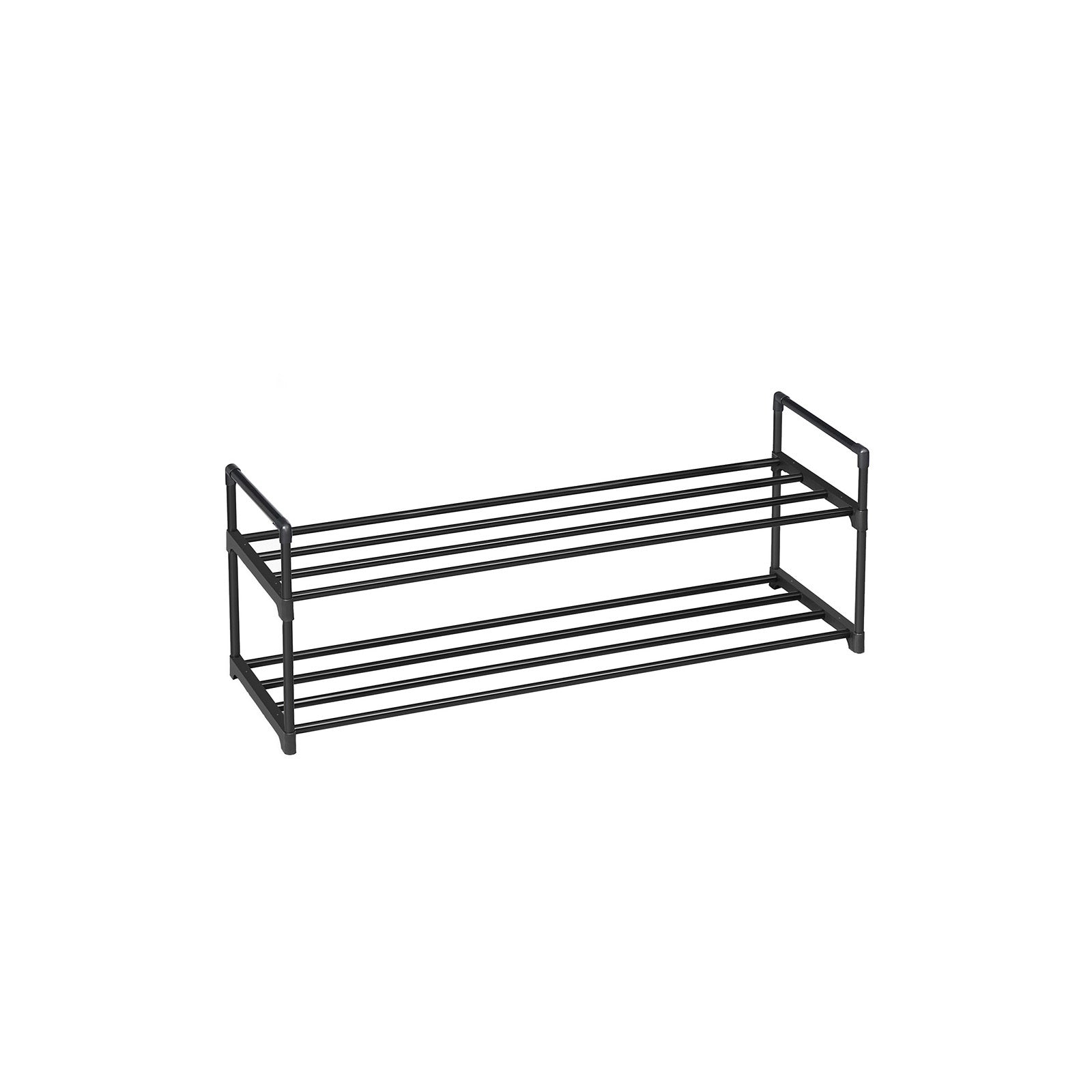 BreeBe 12-Tier Metal Shoe Rack Black | Mathis Home