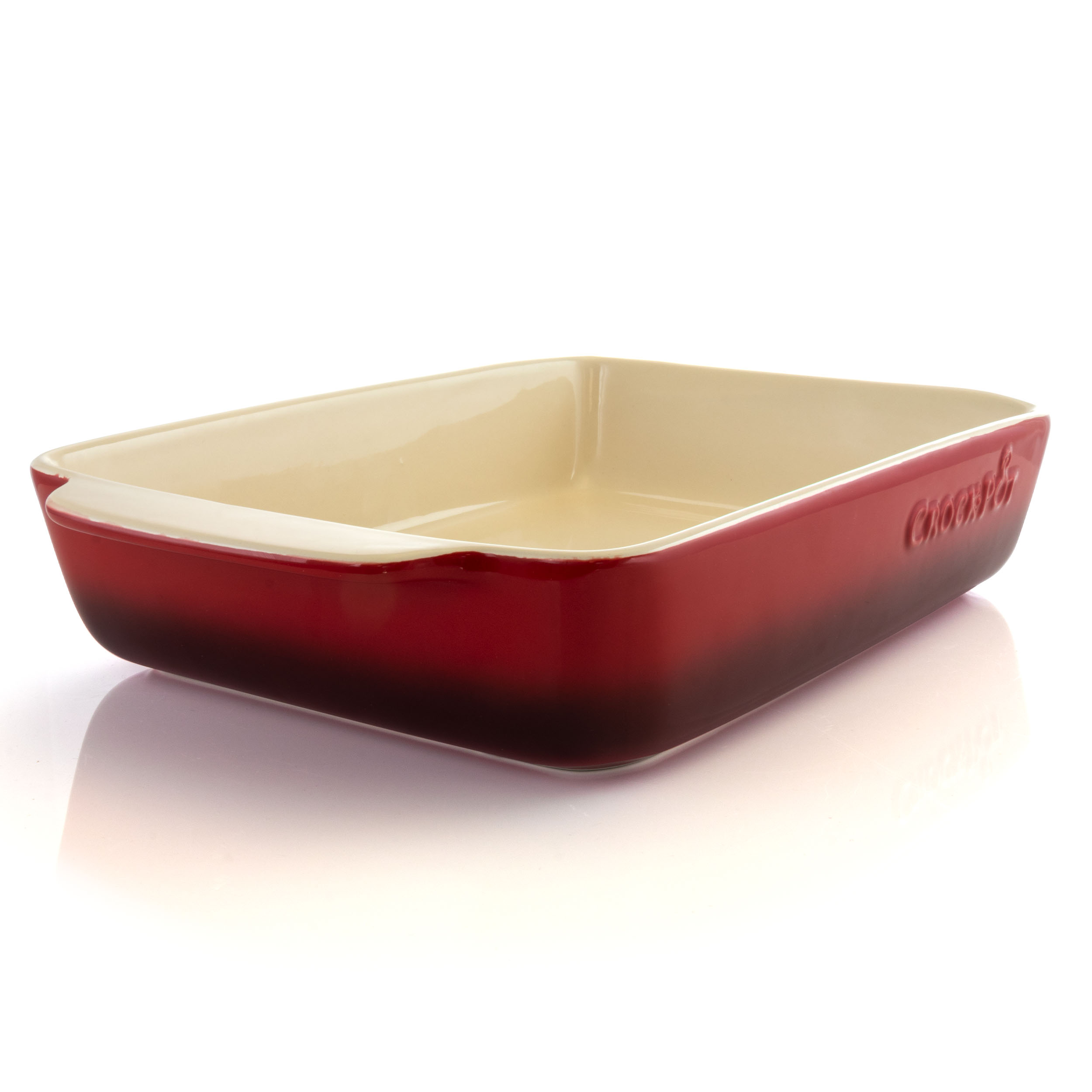 Crock Pot Artisan 5.6 Quart Stoneware Bake Pan in Red