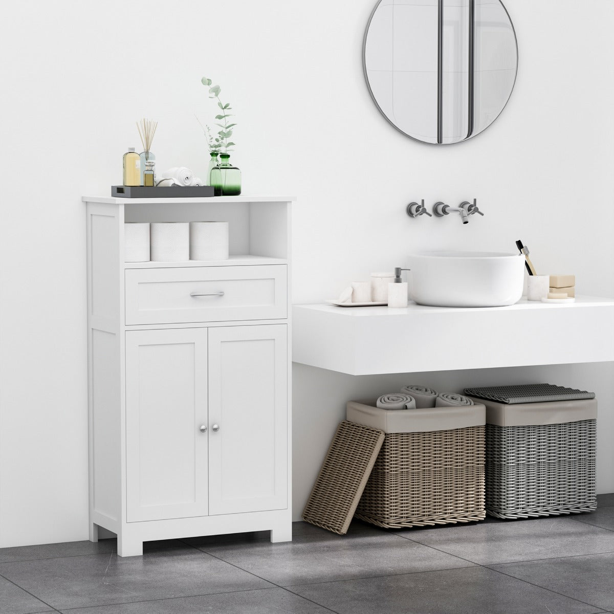 Halifax North America Slim Bathroom Storage Cabinet | Mathis Home